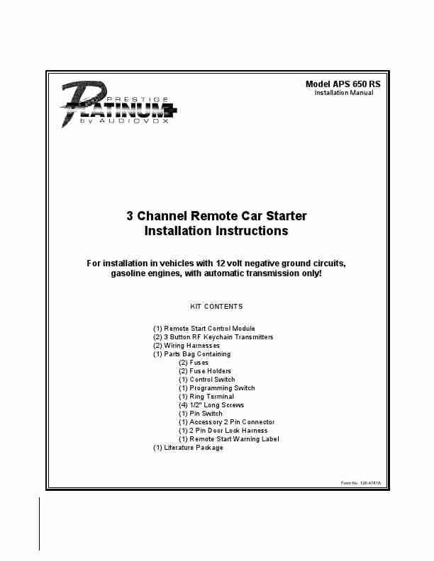 Audiovox Remote Starter APS 650 RS-page_pdf